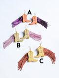 Cowboy Boot Fringe Hoops // Browns
